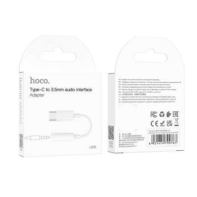 Переходник HOCO Type-С to 3.5mm audio interface (LS35) White