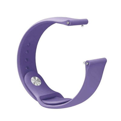 Браслет силиконовый однотонный 22мм для часов Amazfit GTR 47mm, Haylou LS05 (фиолетовый)2