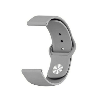 Браслет силиконовый однотонный 22мм для часов Amazfit GTR 47mm, Haylou LS05 (серый)2